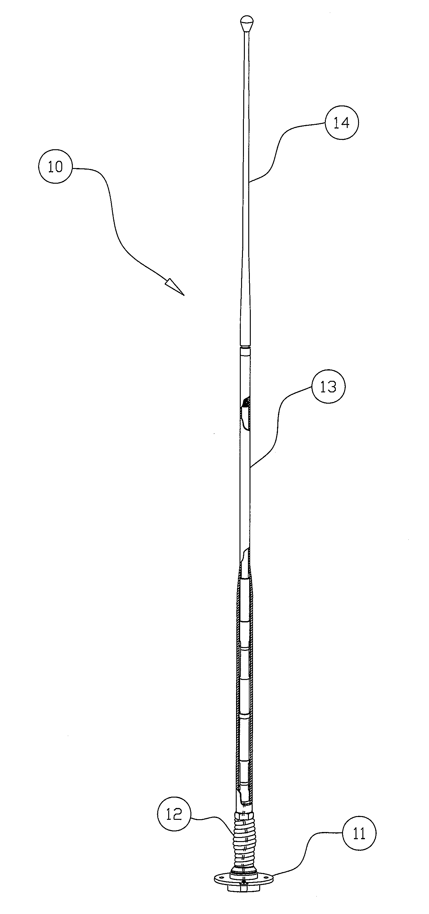 Multiple band collinear dipole antenna