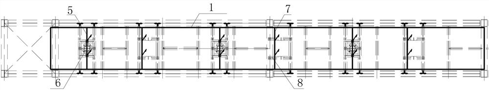 High-voltage electrical device grounding system on multi-layer steel structure platform and arrangement method