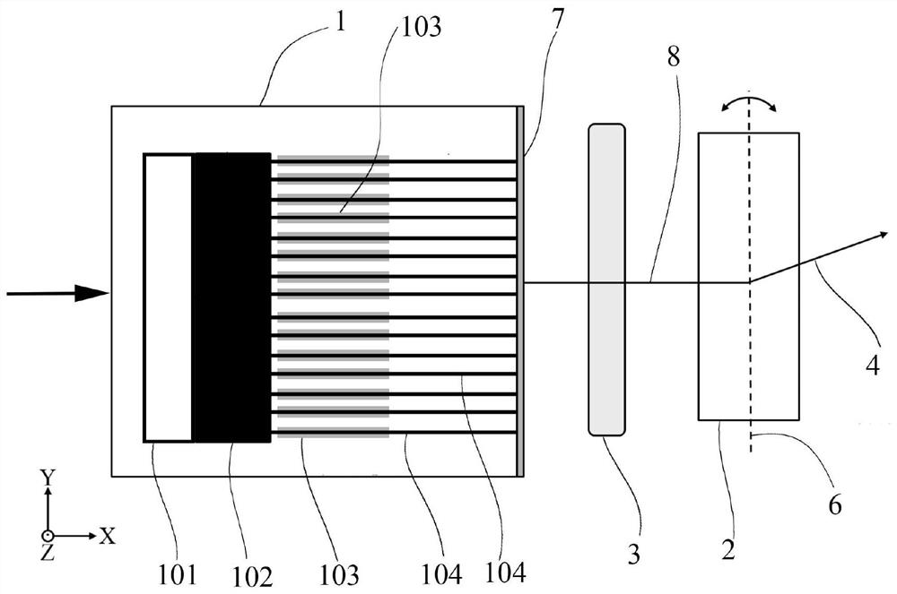 A fully electronically controlled two-dimensional beam scanning device