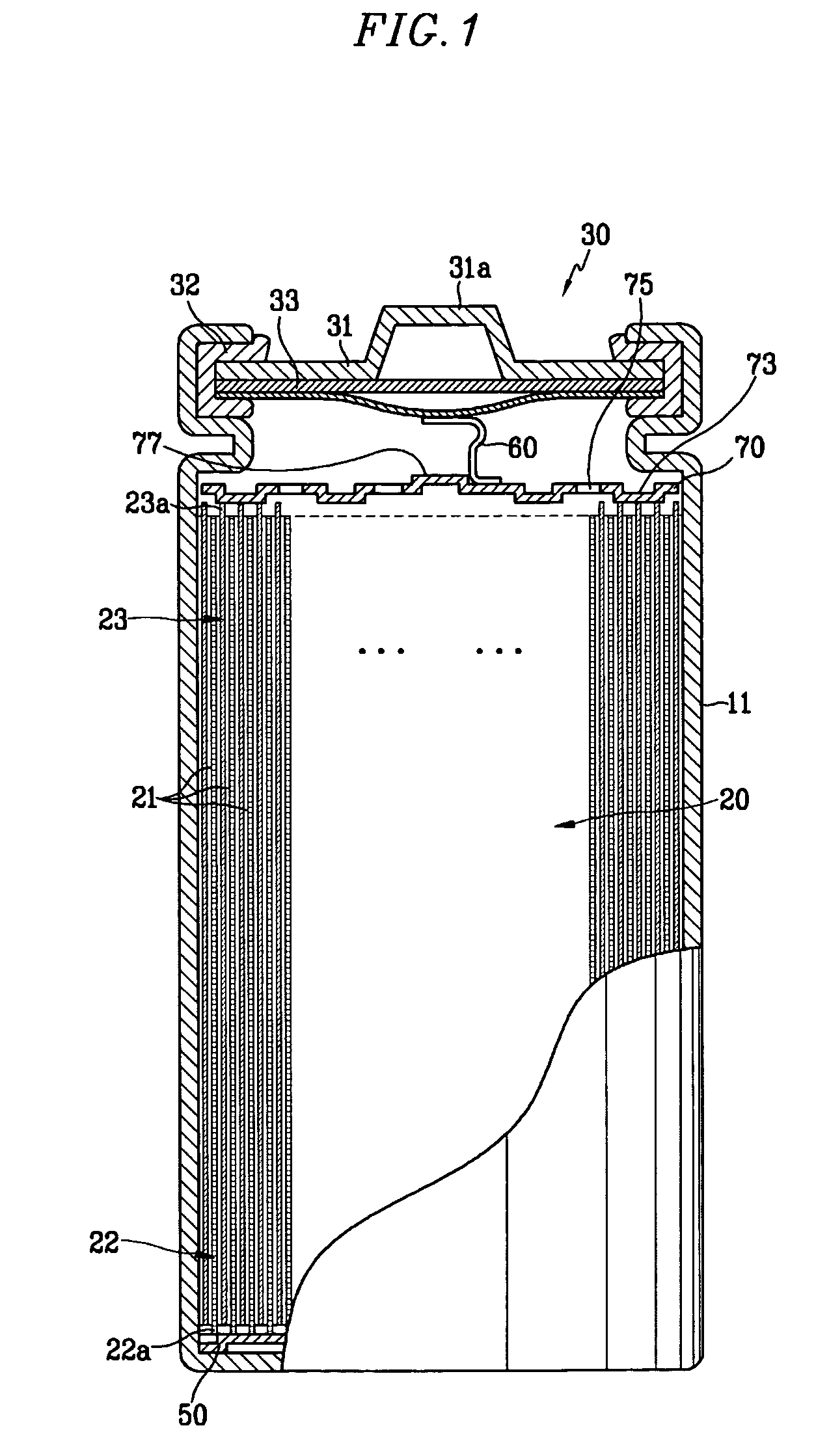 Secondary battery with collector plate and electrode package thereof