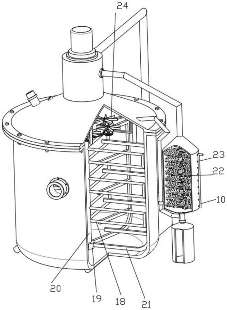 Reduced pressure distillation device and method for preparing N-methyl-2-chloroethyl pyrrolidine