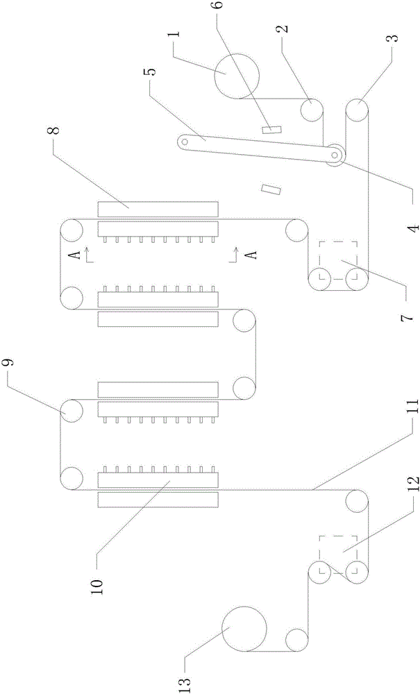 Tipping paper perforating device