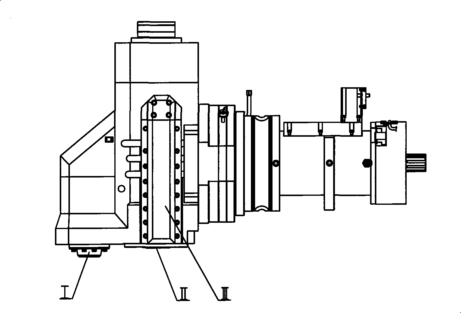B-axis cutter holder device of a turn-milling complex machining center