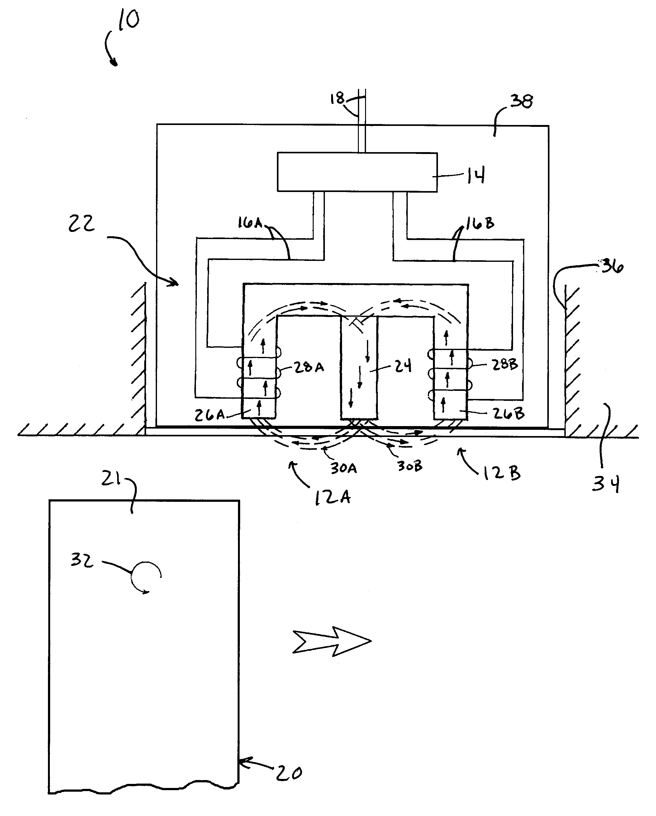 System and method for sensing the periodic position of an object