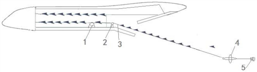 A tail zipline type air-based unmanned aerial vehicle launching device and launching method