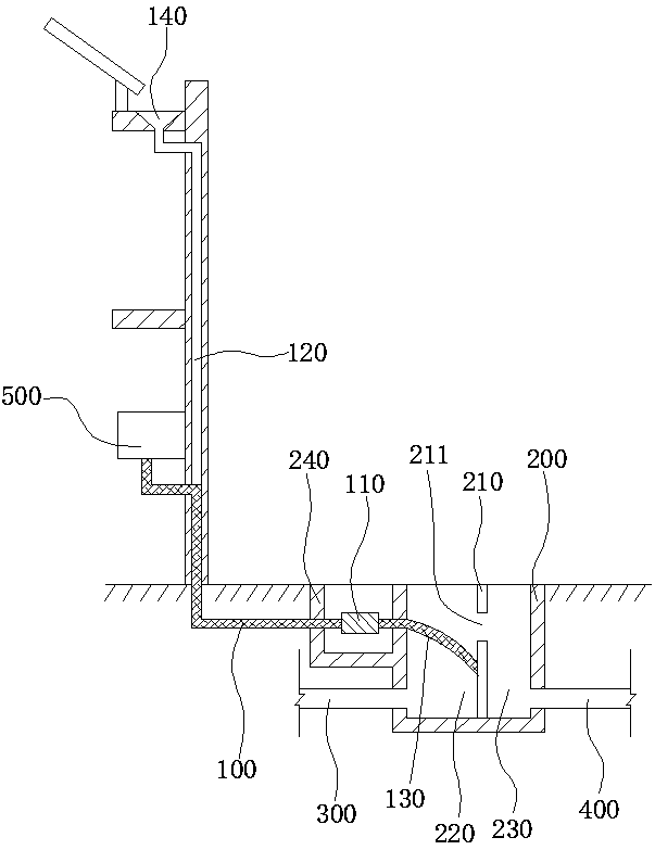 Rain and sewage flow-dividing well suitable for confluence and drainage of buildings