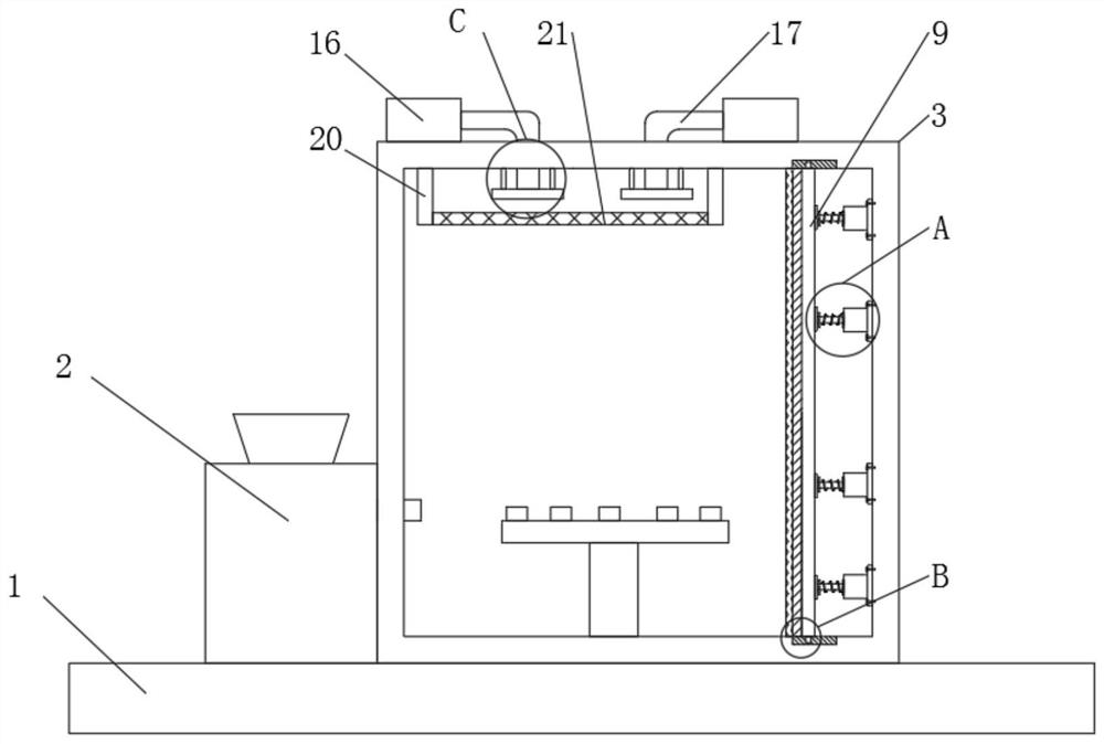 Shot blasting device for pallet fork flat steel