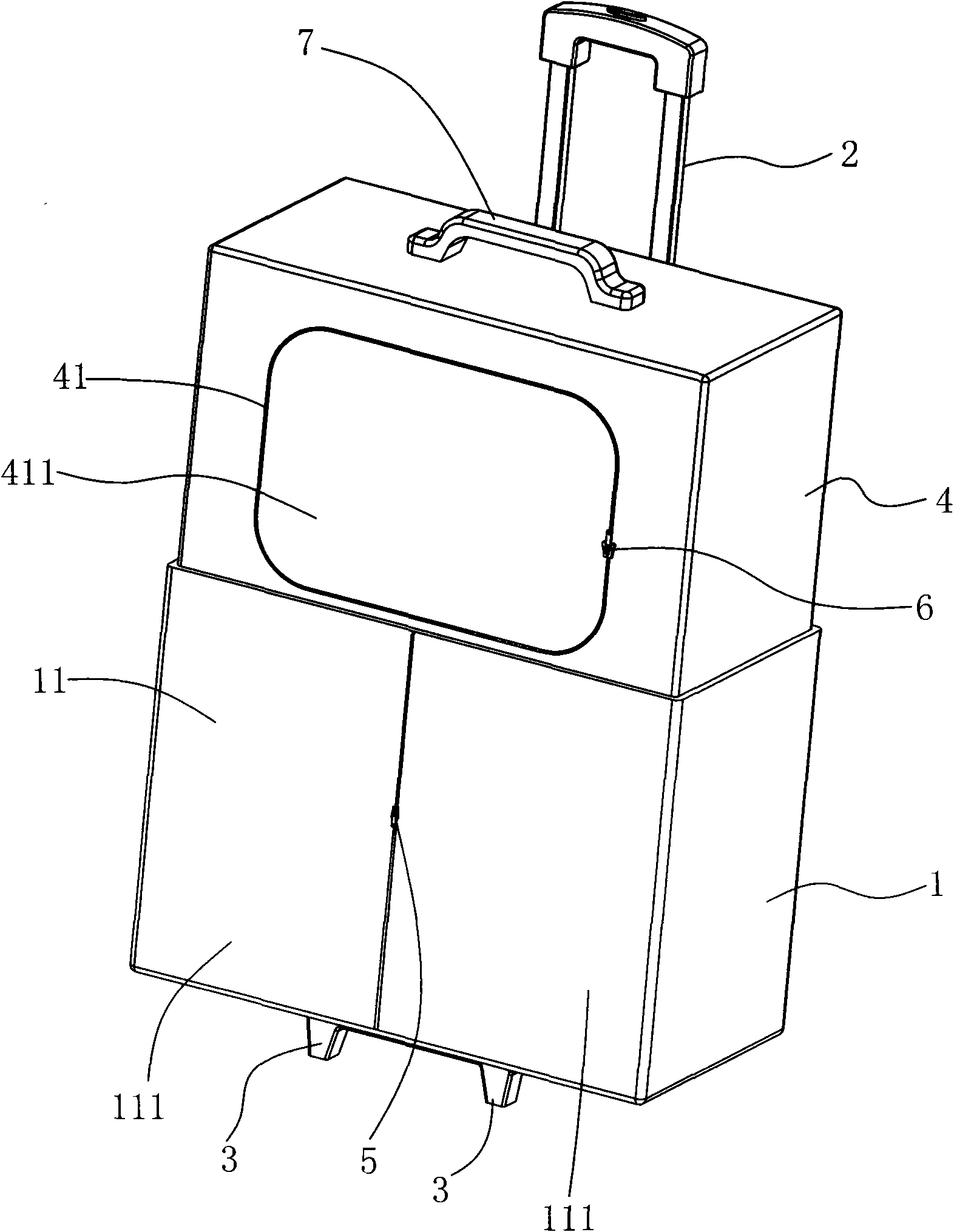 Luggage with pulling structure