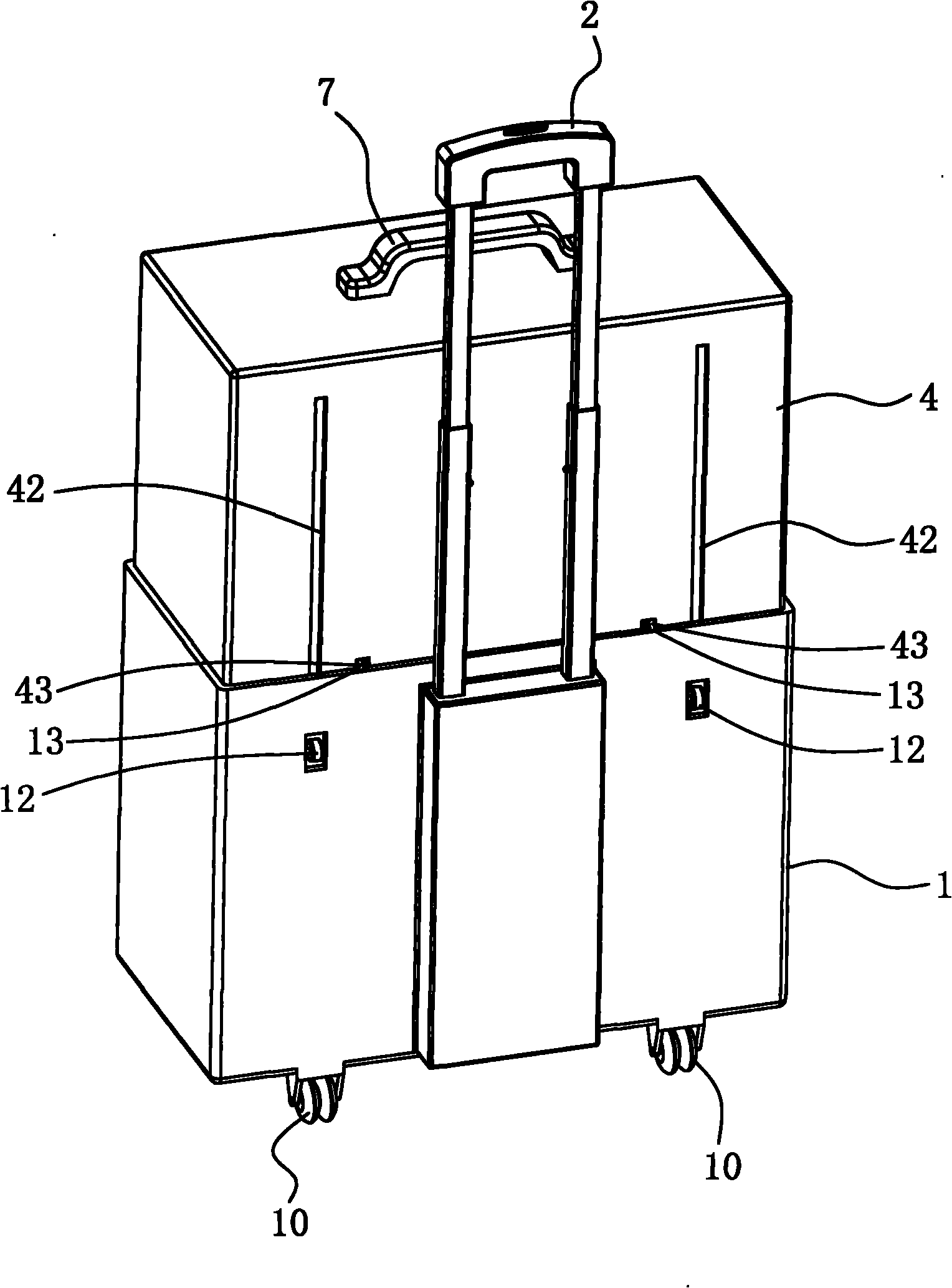 Luggage with pulling structure