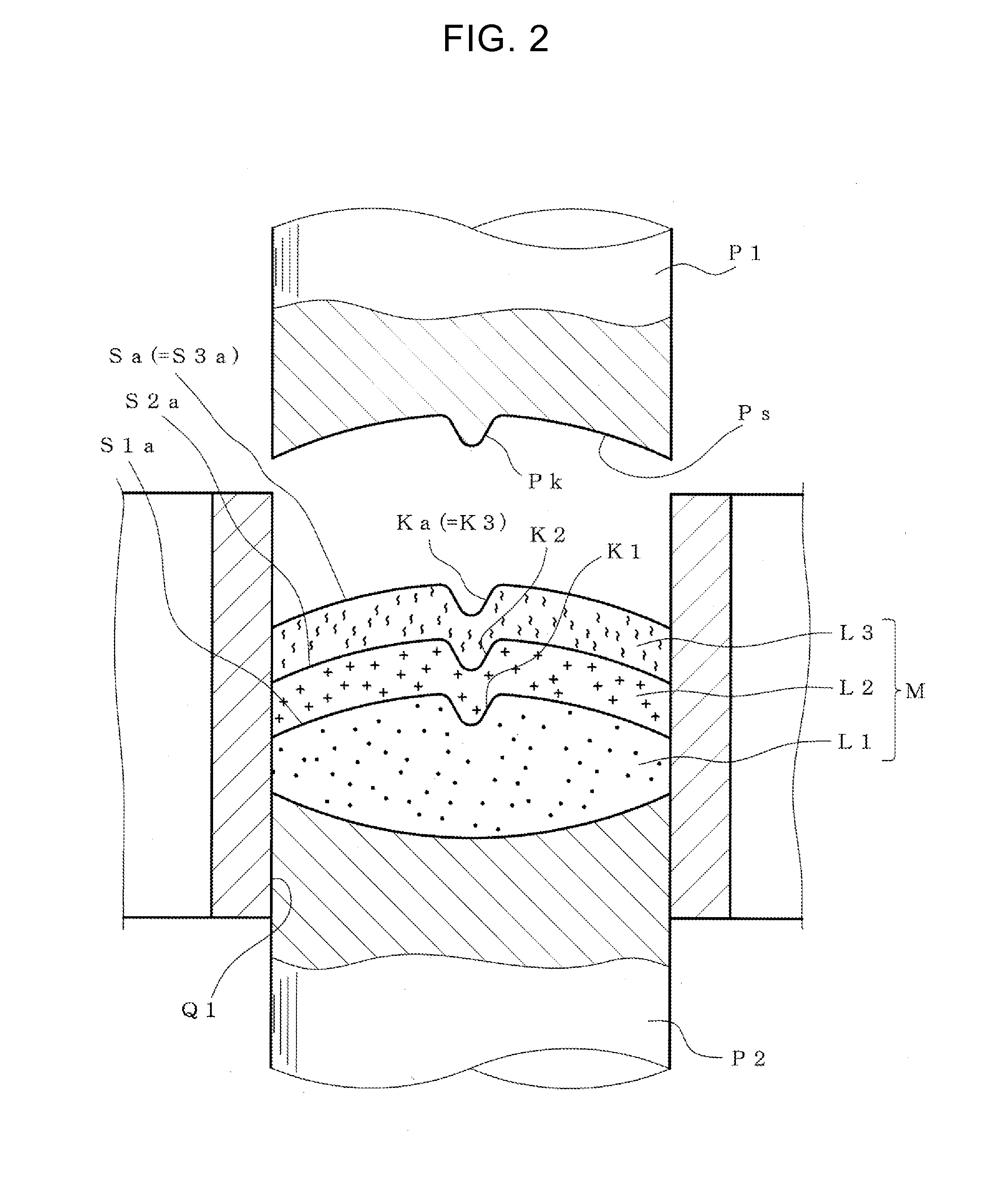 Laminated tablet and manufacturing method therefor