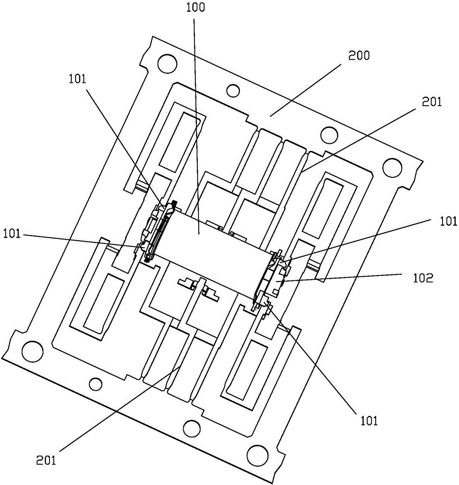 Relay base structure capable of realizing positioning stability and good consistency during secondary injection molding