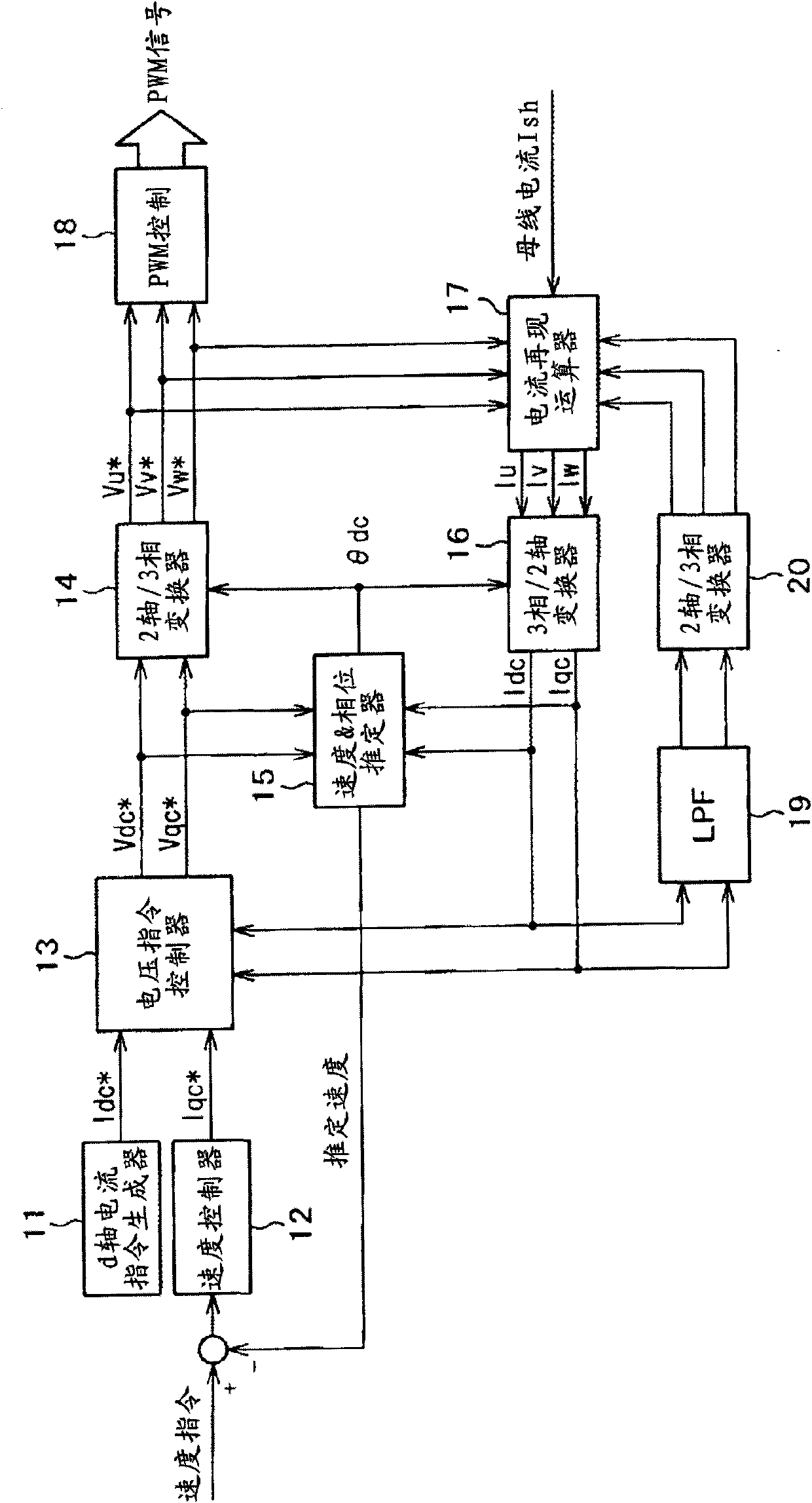 Current detecting method, inverter device and convertor device using the same