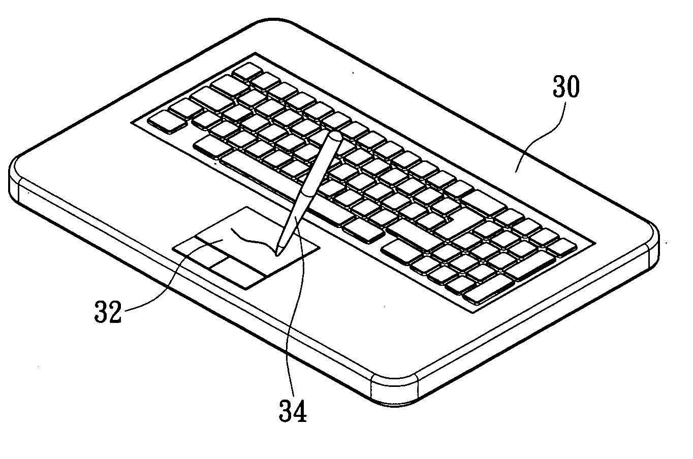 Keyboard apparatus integrated with touch input module