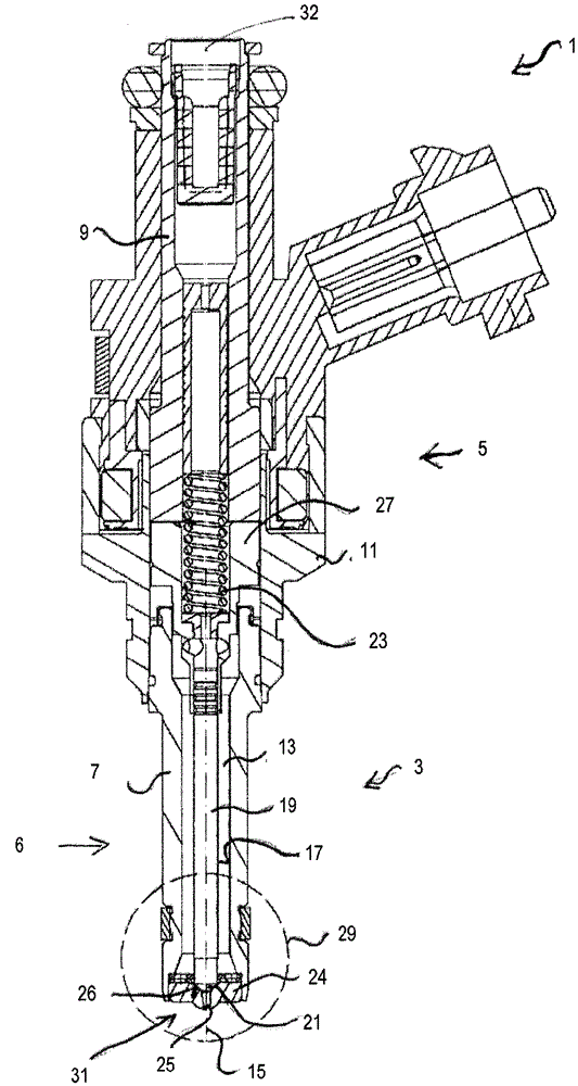 Fuel injection valve for combustion engine