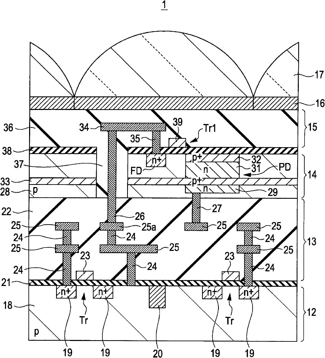 Solid-state imaging device, manufacturing method therefor, and electronic device