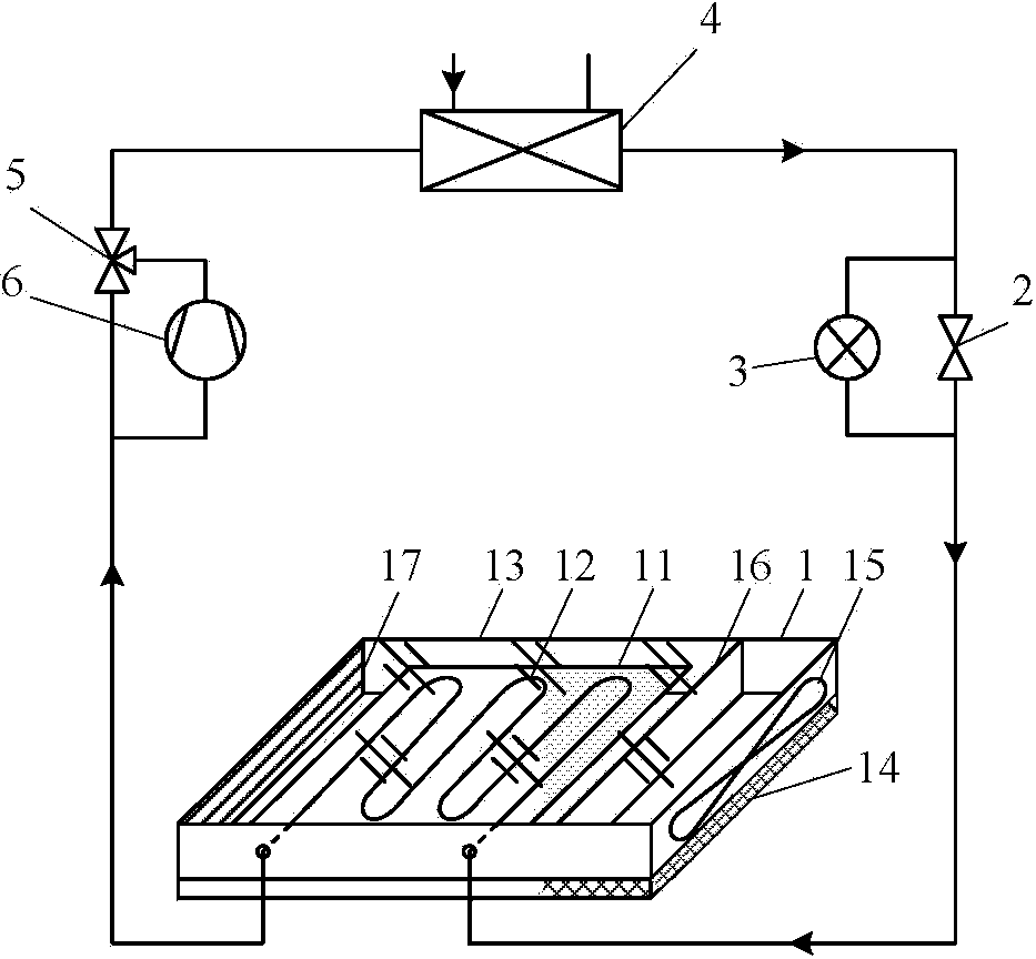 Single-evaporator-type solar energy and air source combined heat pump and running method thereof