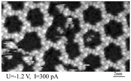 Method for preparing nano material layer by self-assembling diphenylacetylene on surface of metal single crystal