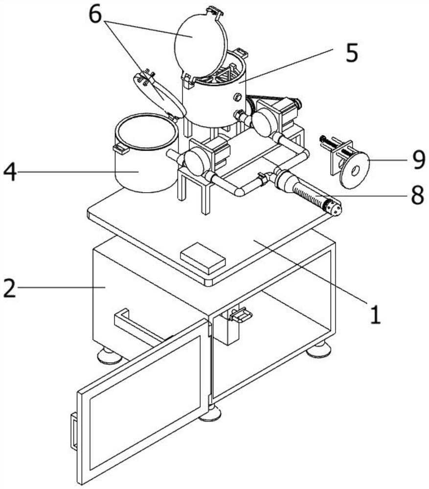 Clinical enema osmotic treatment device for nephrology department