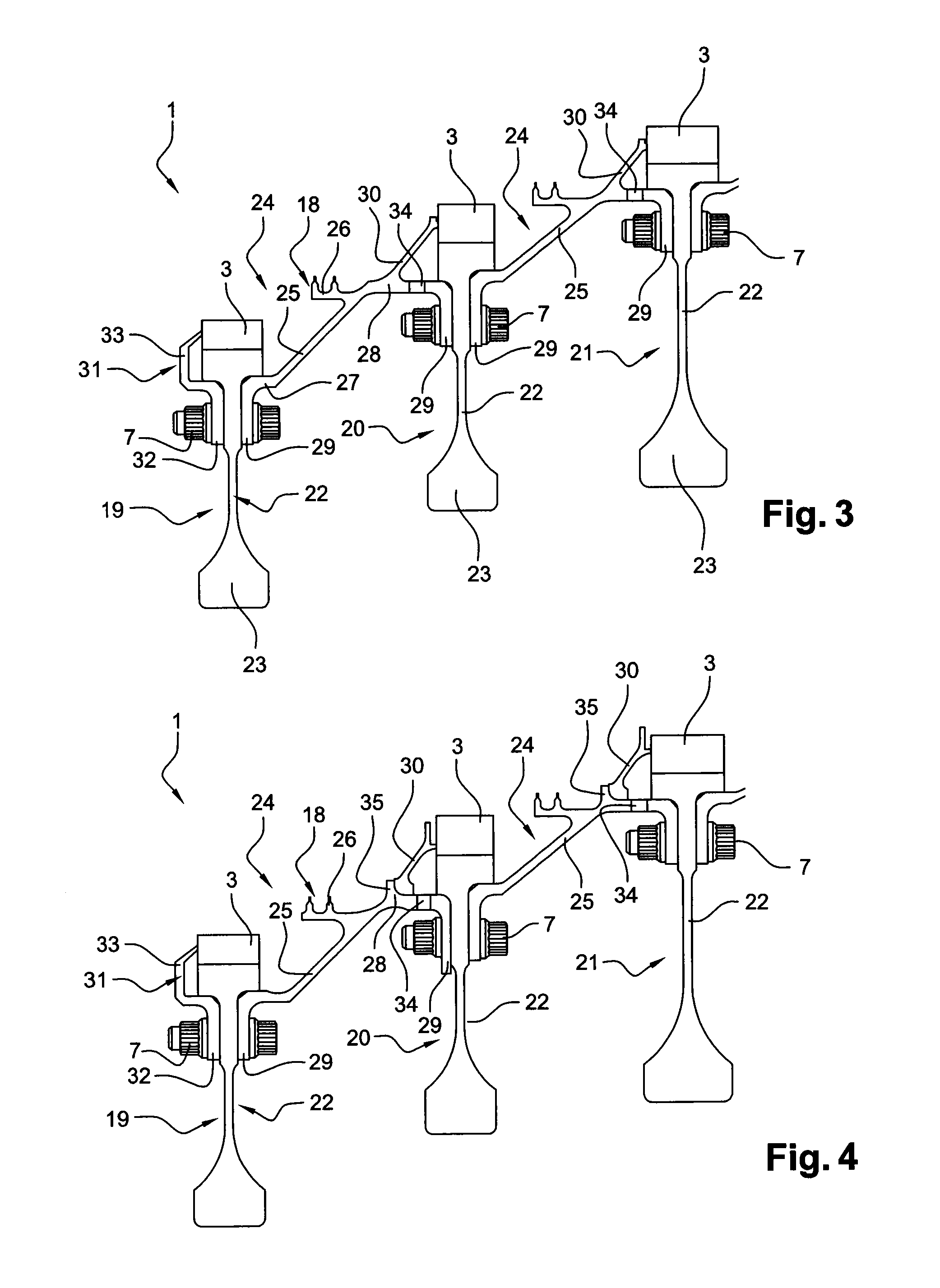 Set of rotor disks for a turbine engine