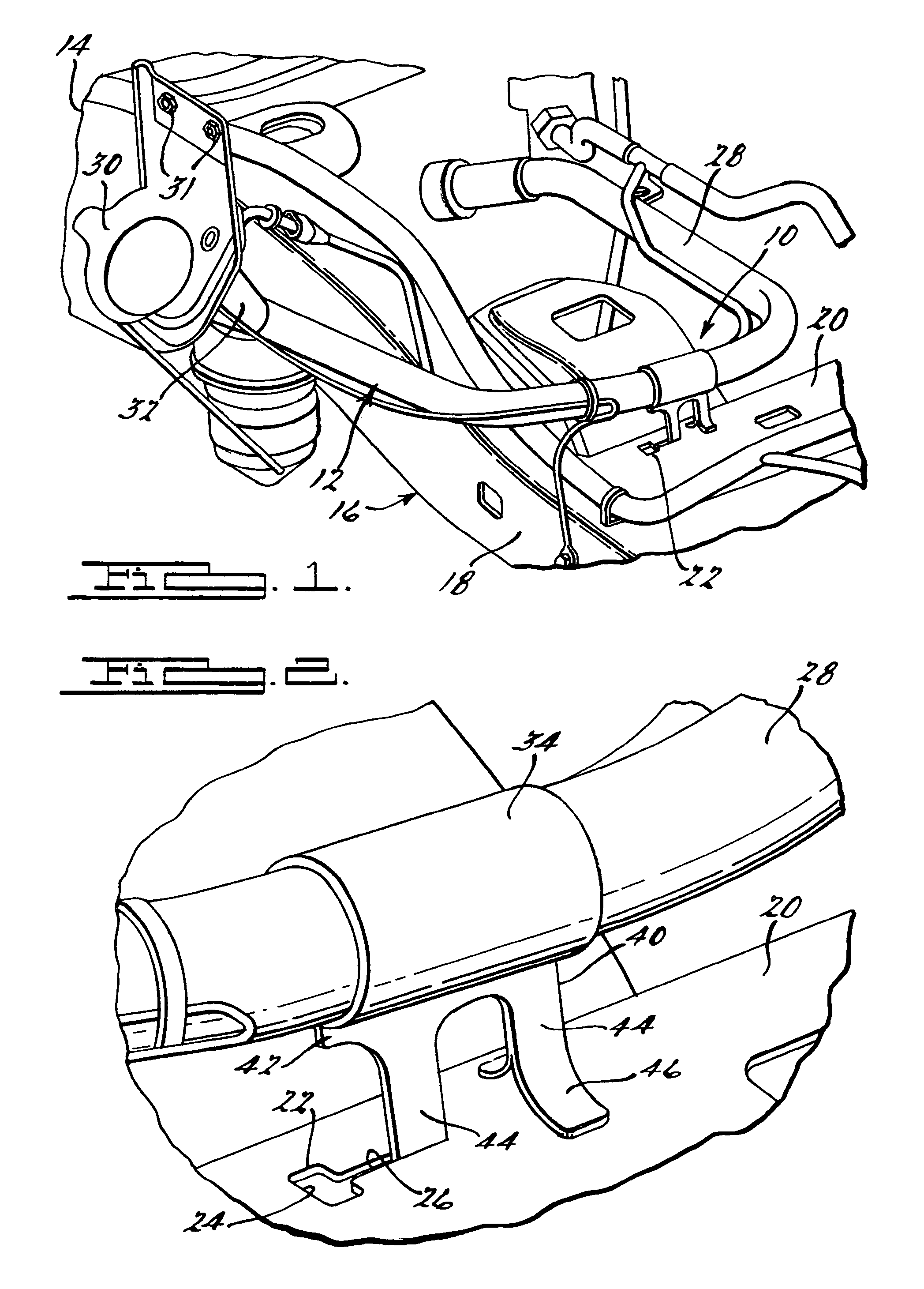 Retaining support member for fuel filler pipe