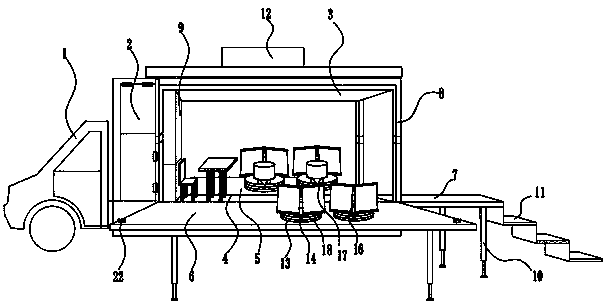 Construction method for mobile court