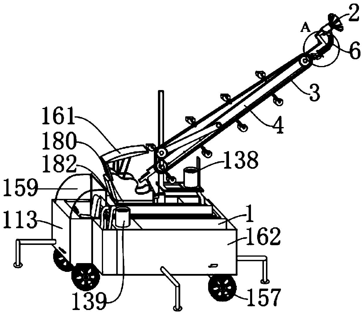Nondestructive screwing picking, conveying and screening device vehicle of mangosteen
