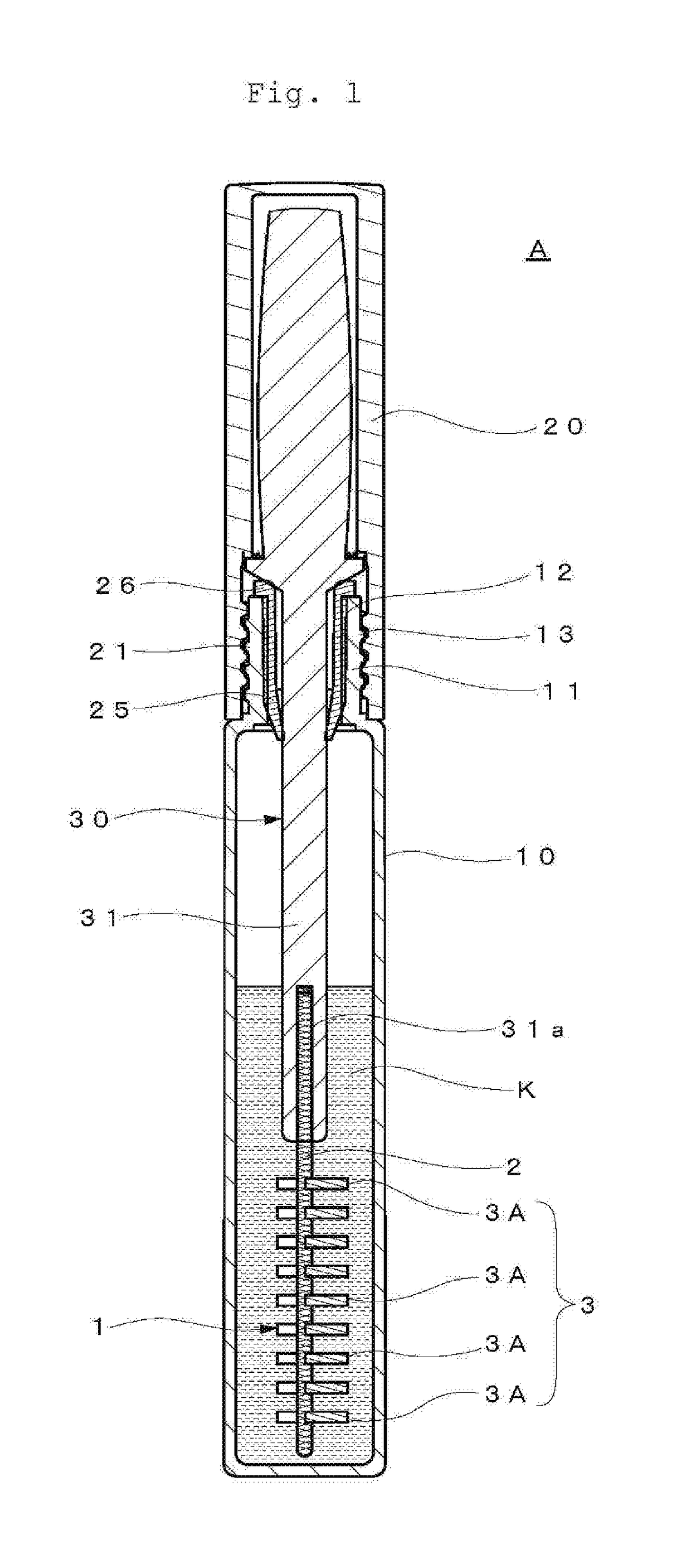 Brush for cosmetic implements and manufacturing method of the same