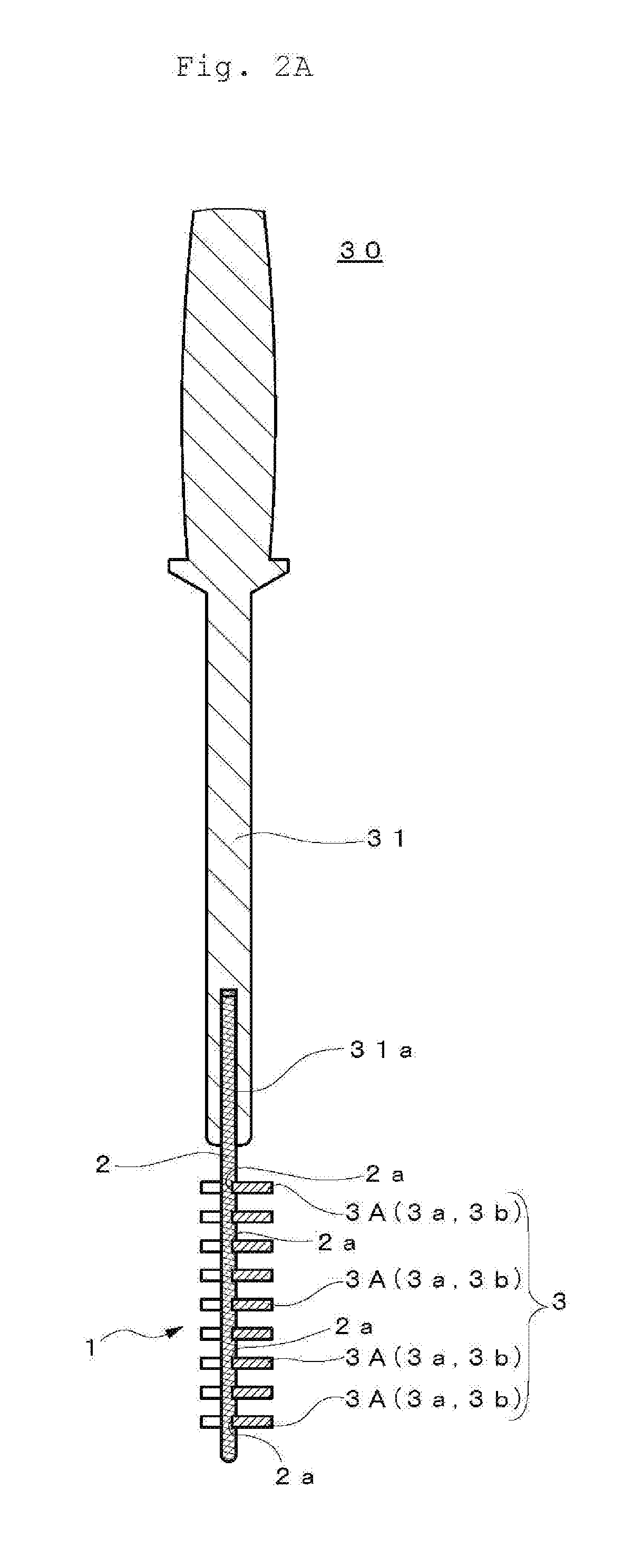 Brush for cosmetic implements and manufacturing method of the same