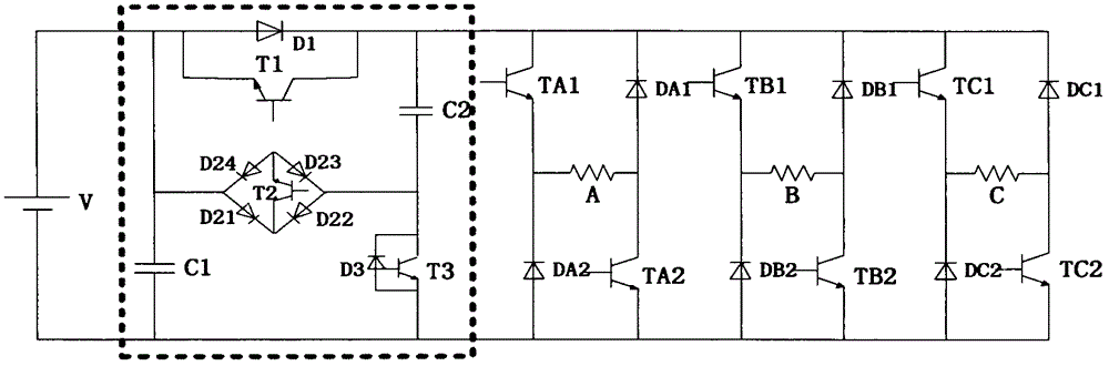 Multi-level power topology structure of switch reluctance motor