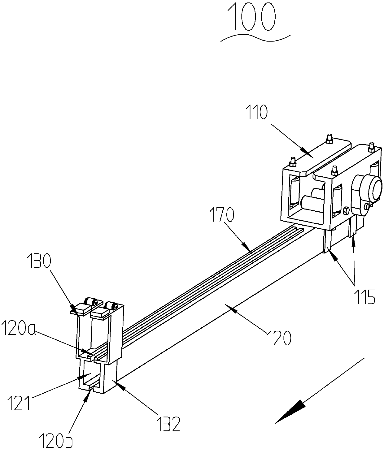 Vine bundling rope placing device for greenhouse