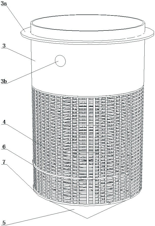 Convenient water collecting and draining device for deep foundation pit