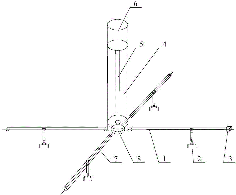Guide rail type counterweight device and cargo conveying unmanned aerial vehicle