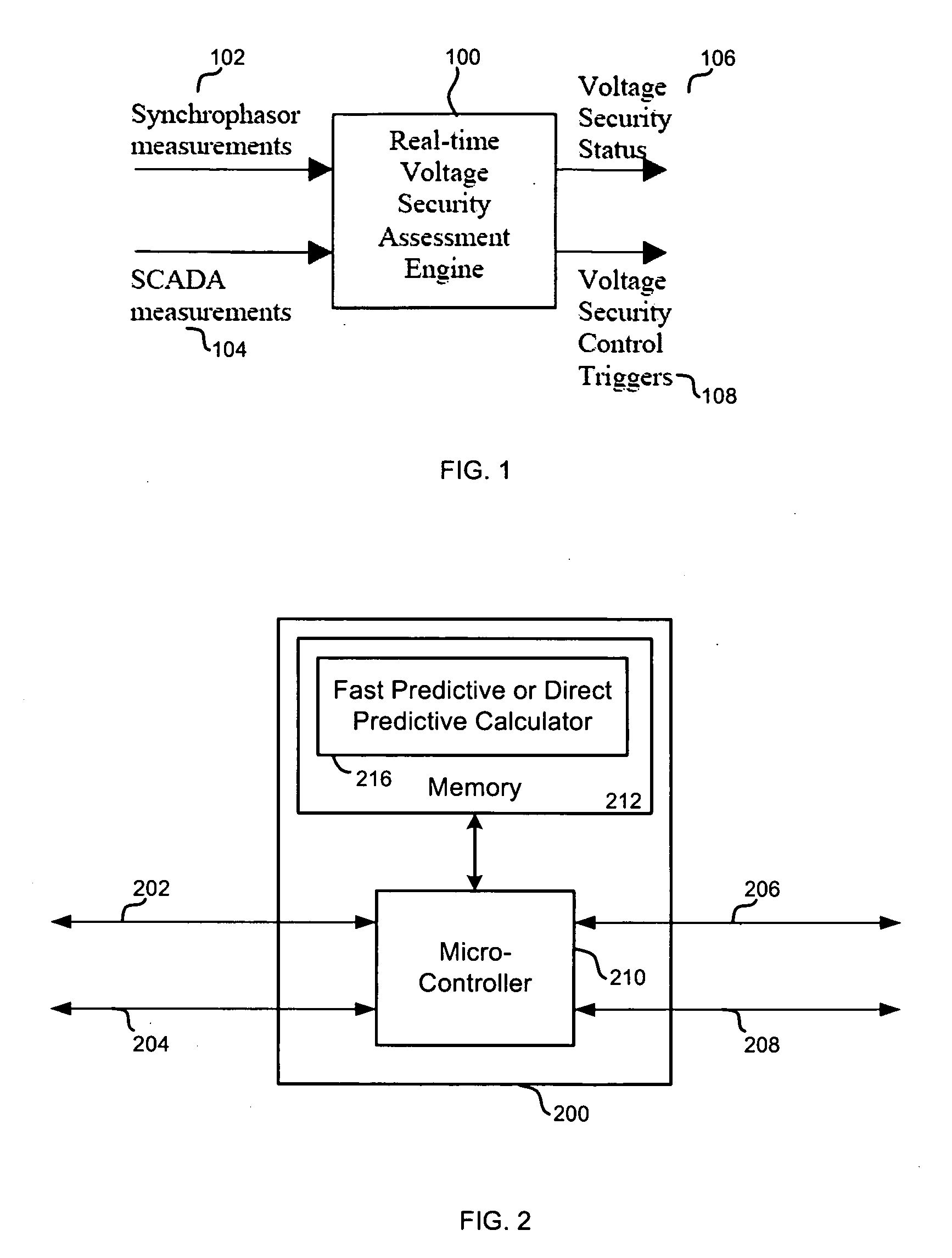 Method and device for assessing and monitoring voltage security in a power system