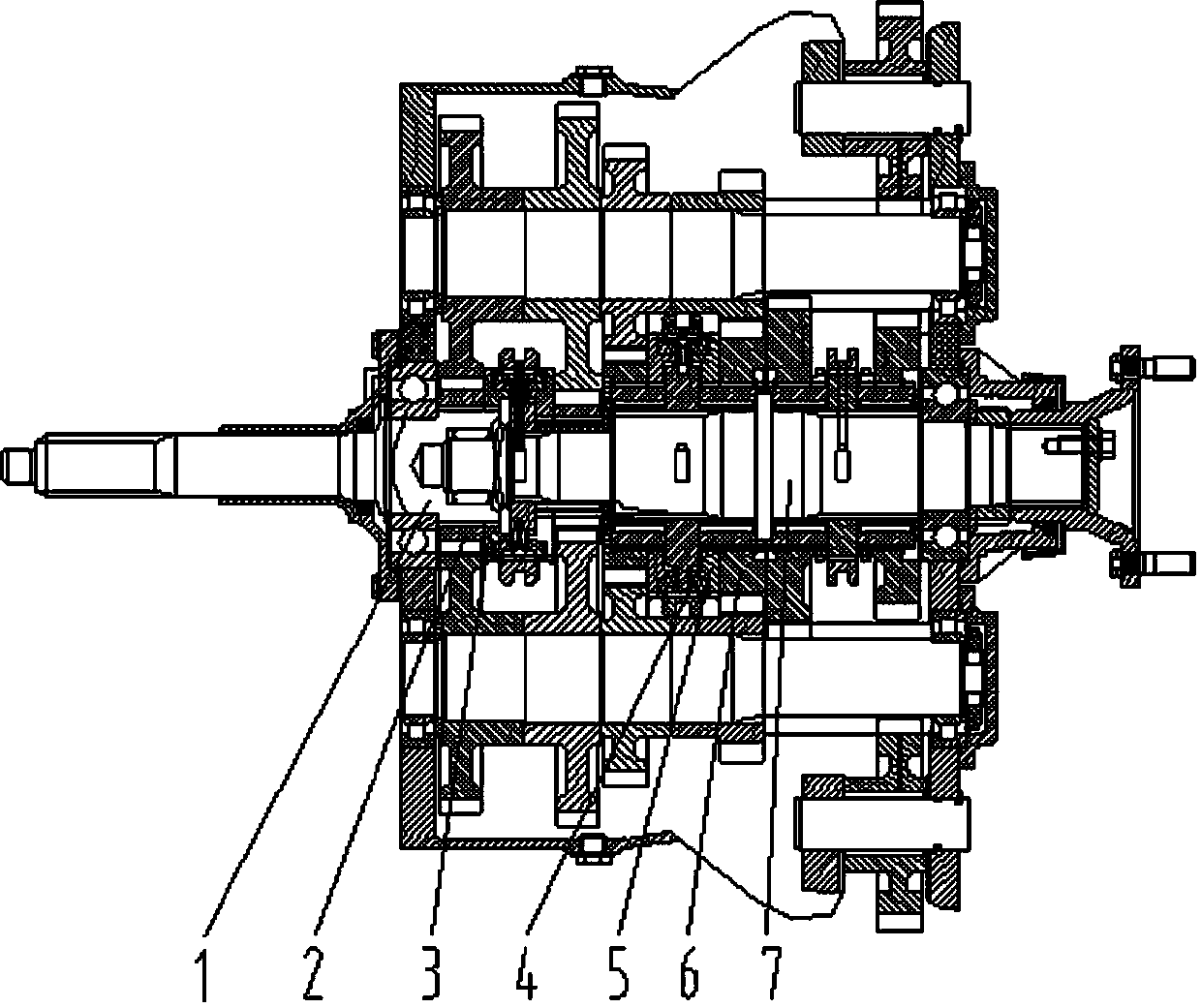 Method for applying single-intermediate-shaft speed changer structure to double-intermediate-shaft speed changer structure