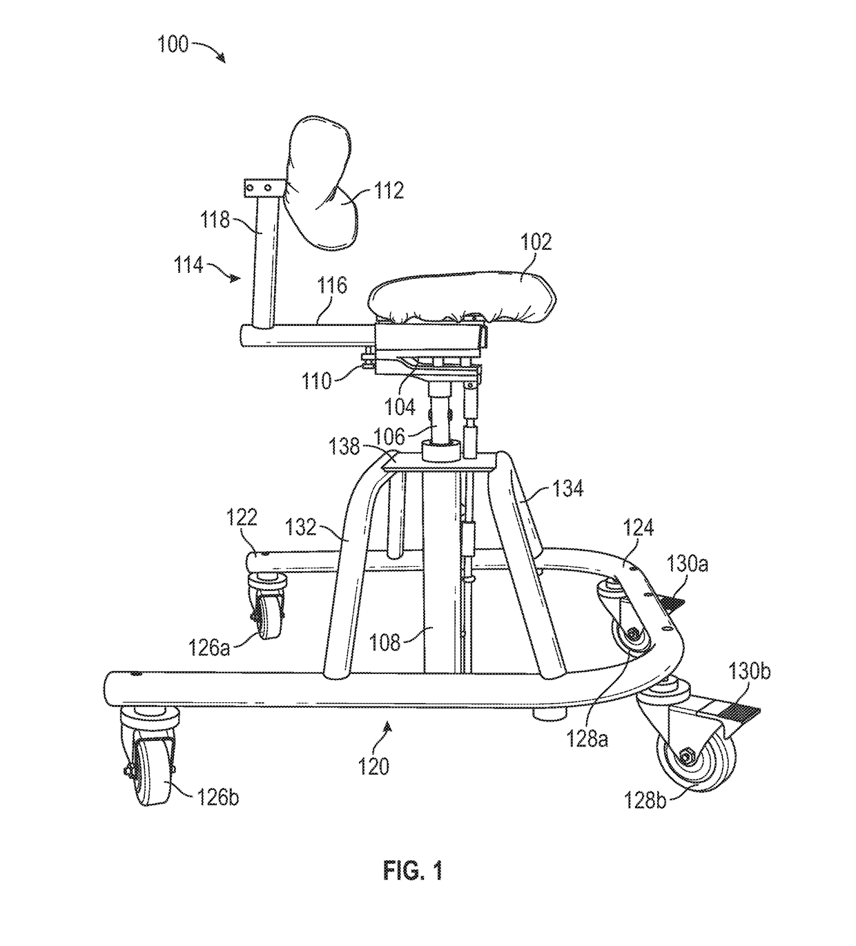 Mobile body unweighted sit and stand chair assembly and method of operation