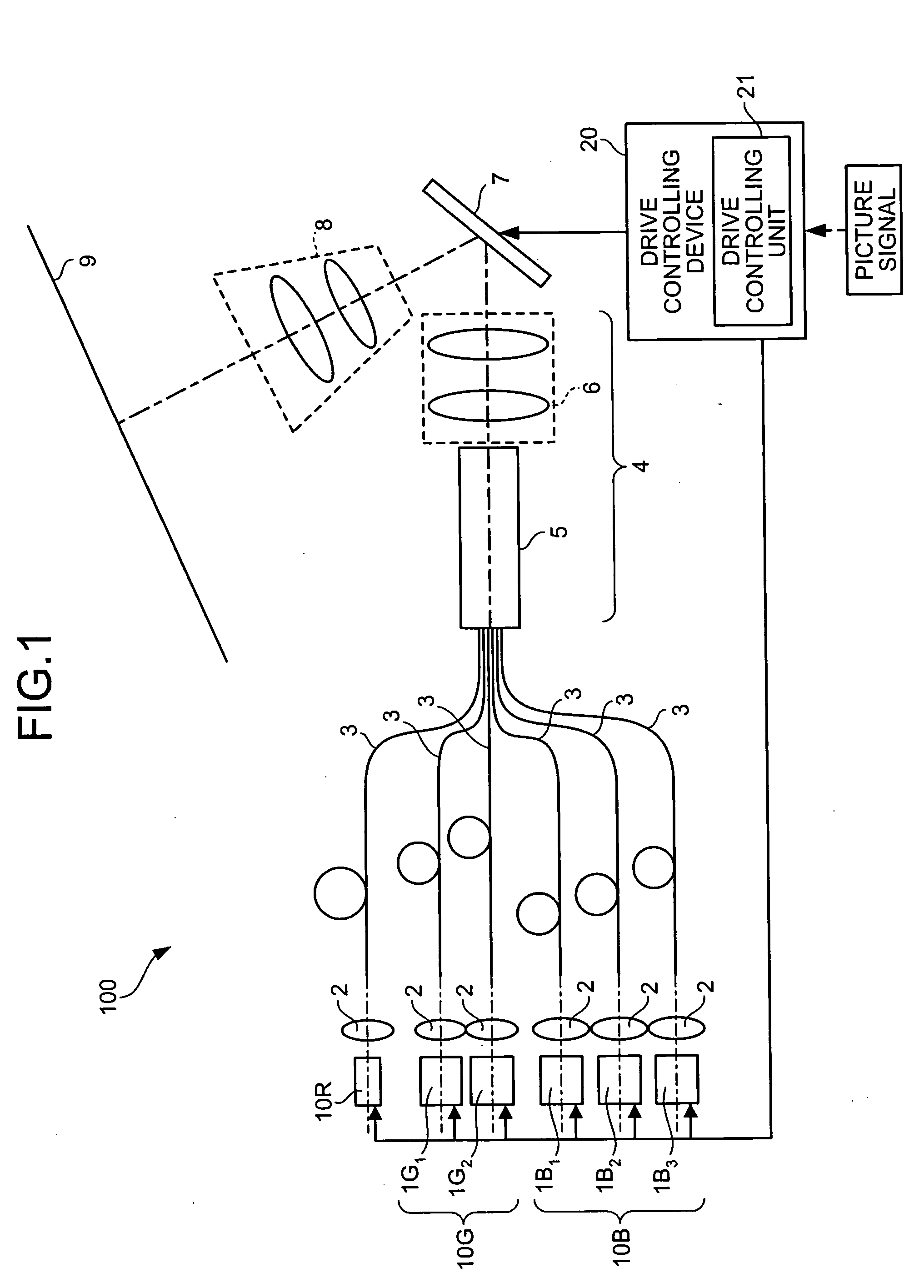 Image displaying apparatus and display controlling device