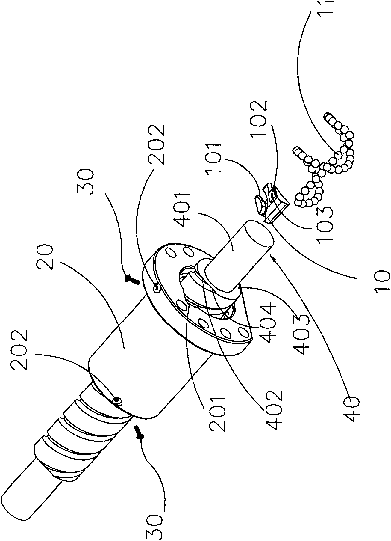 Ball screw rod composite set