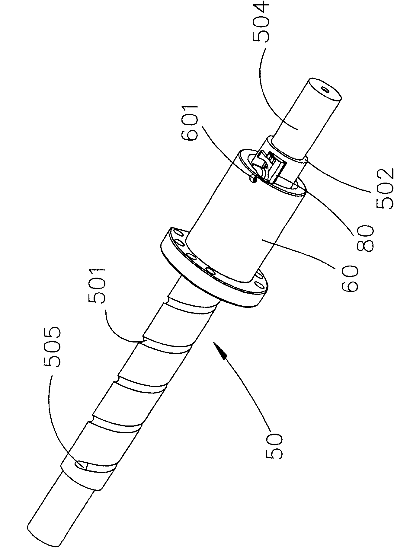 Ball screw rod composite set