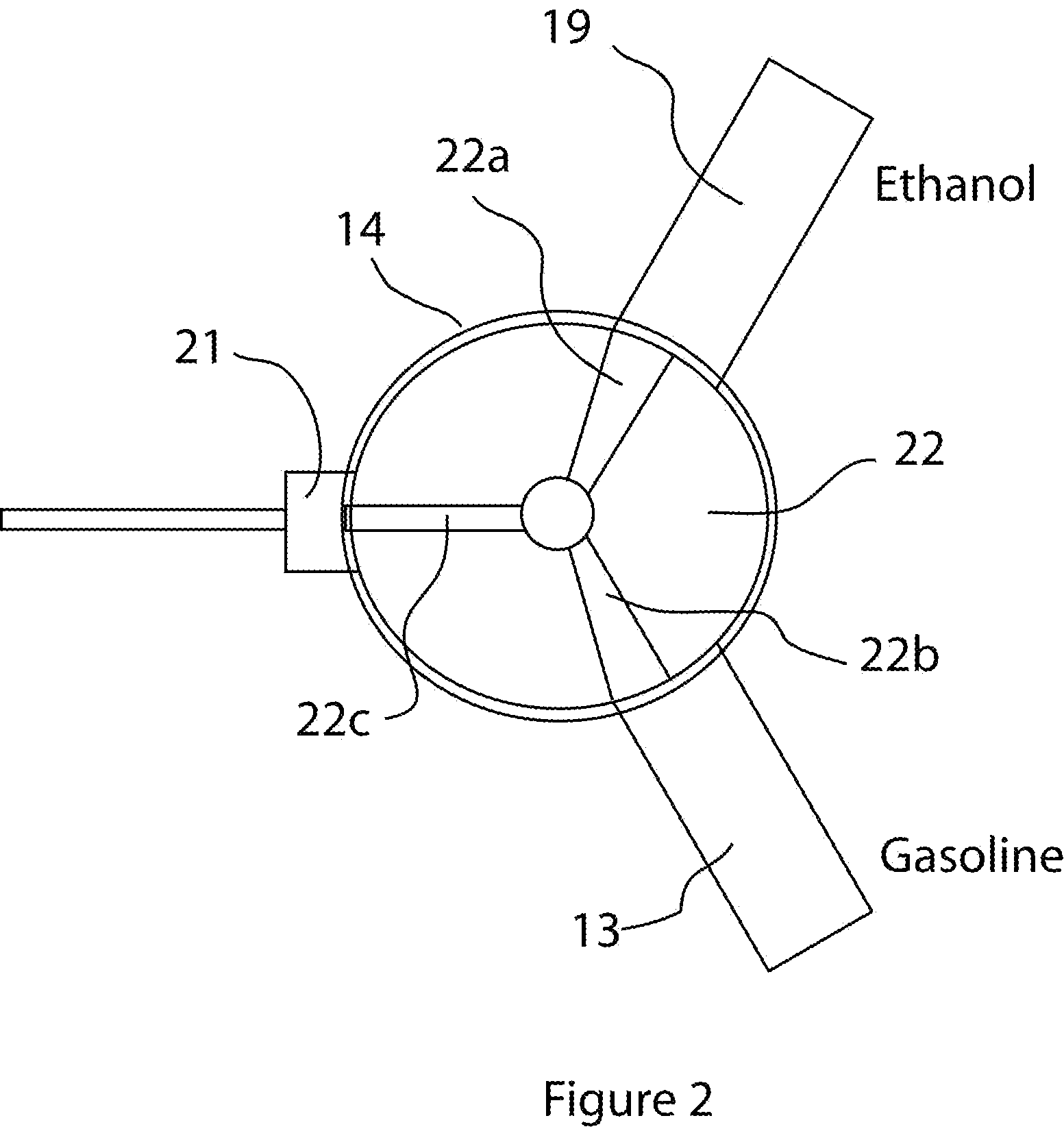 Single nozzle injection of gasoline and Anti-knock fuel
