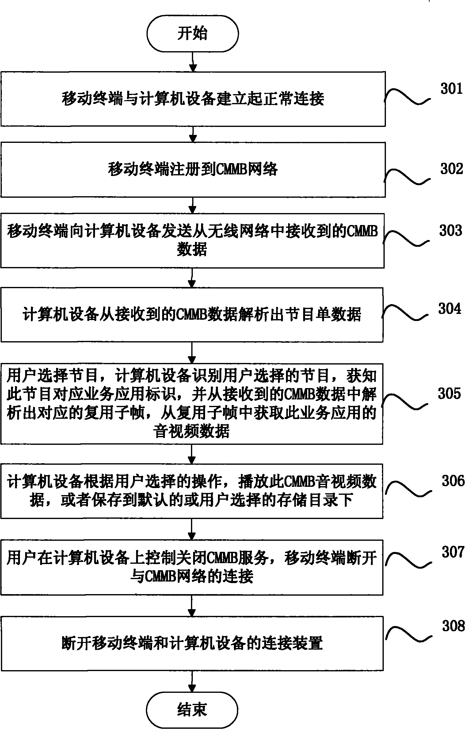 System, method and mobile terminal for receiving China mobile multimedia broadcasting data