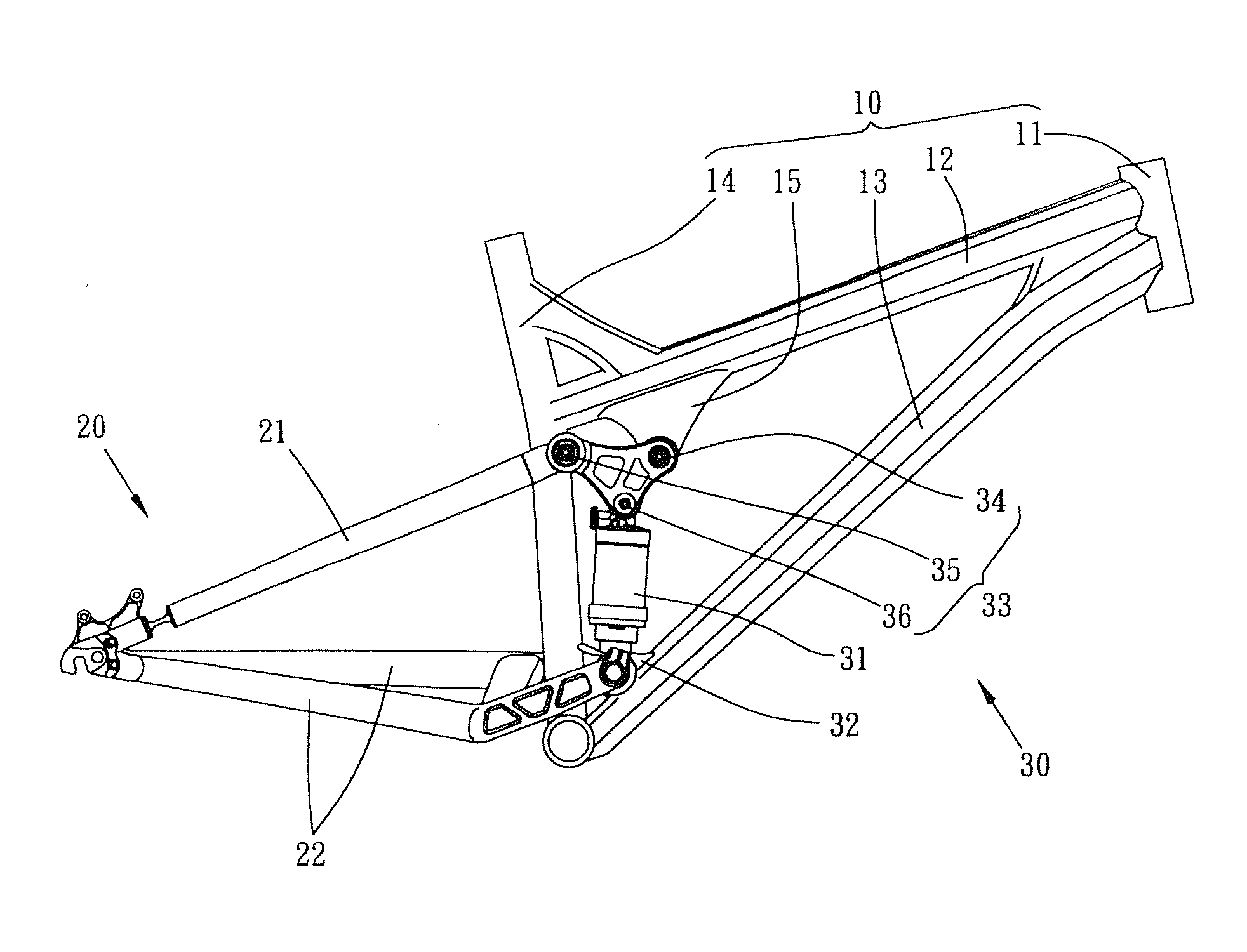 Bicycle rear suspension system