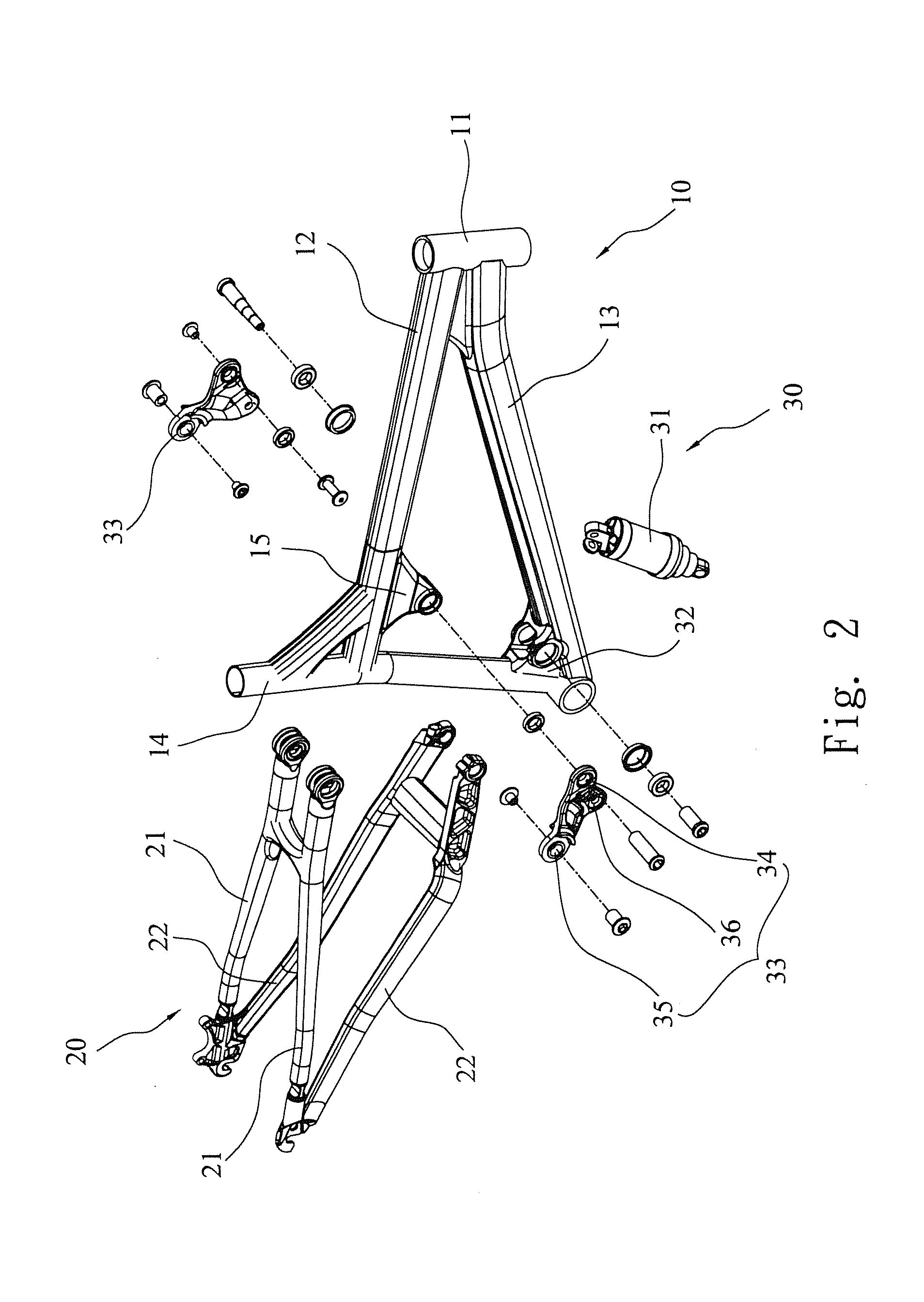 Bicycle rear suspension system