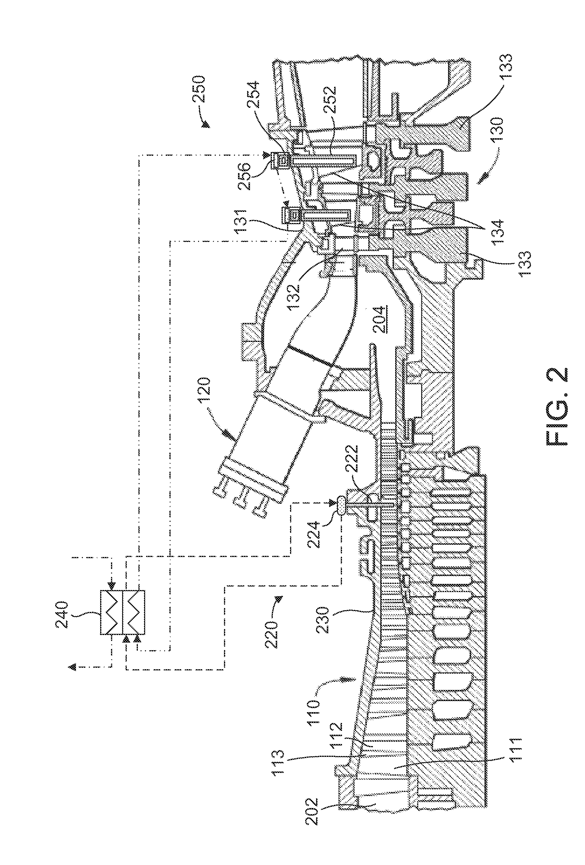 Heat pipe temperature management system for a turbomachine