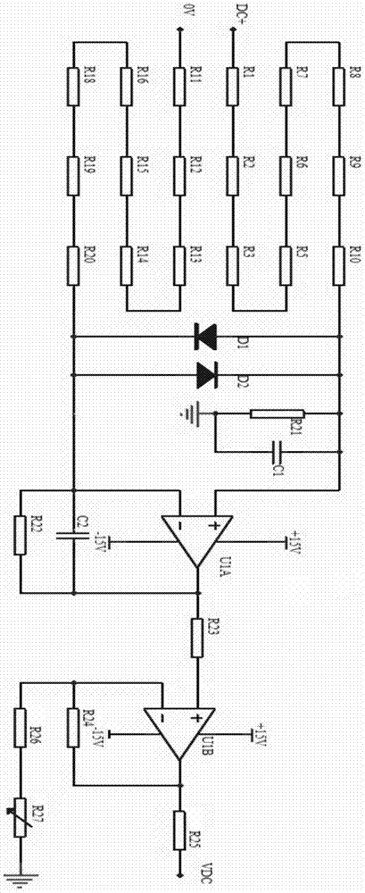 Device and method for detecting voltages of direct current bus of variable frequency speed regulator