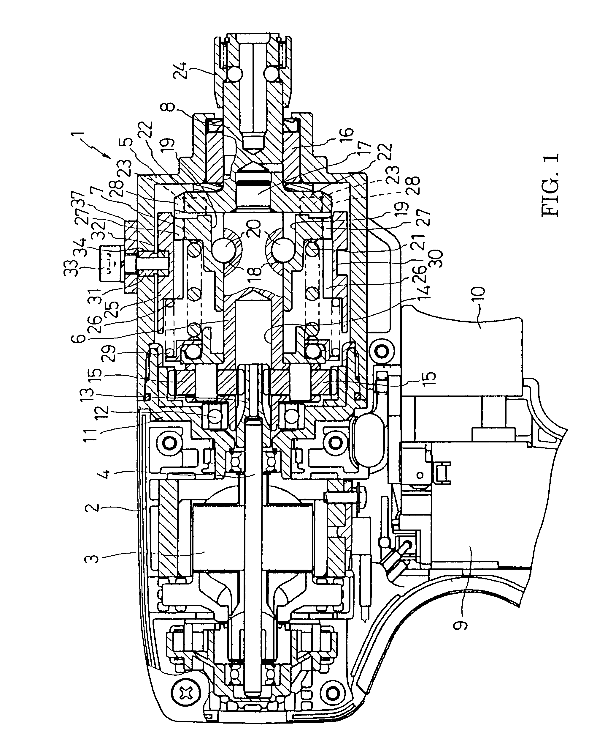 Impact driver having an external mechanism which operation mode can be selectively switched between impact and drill modes