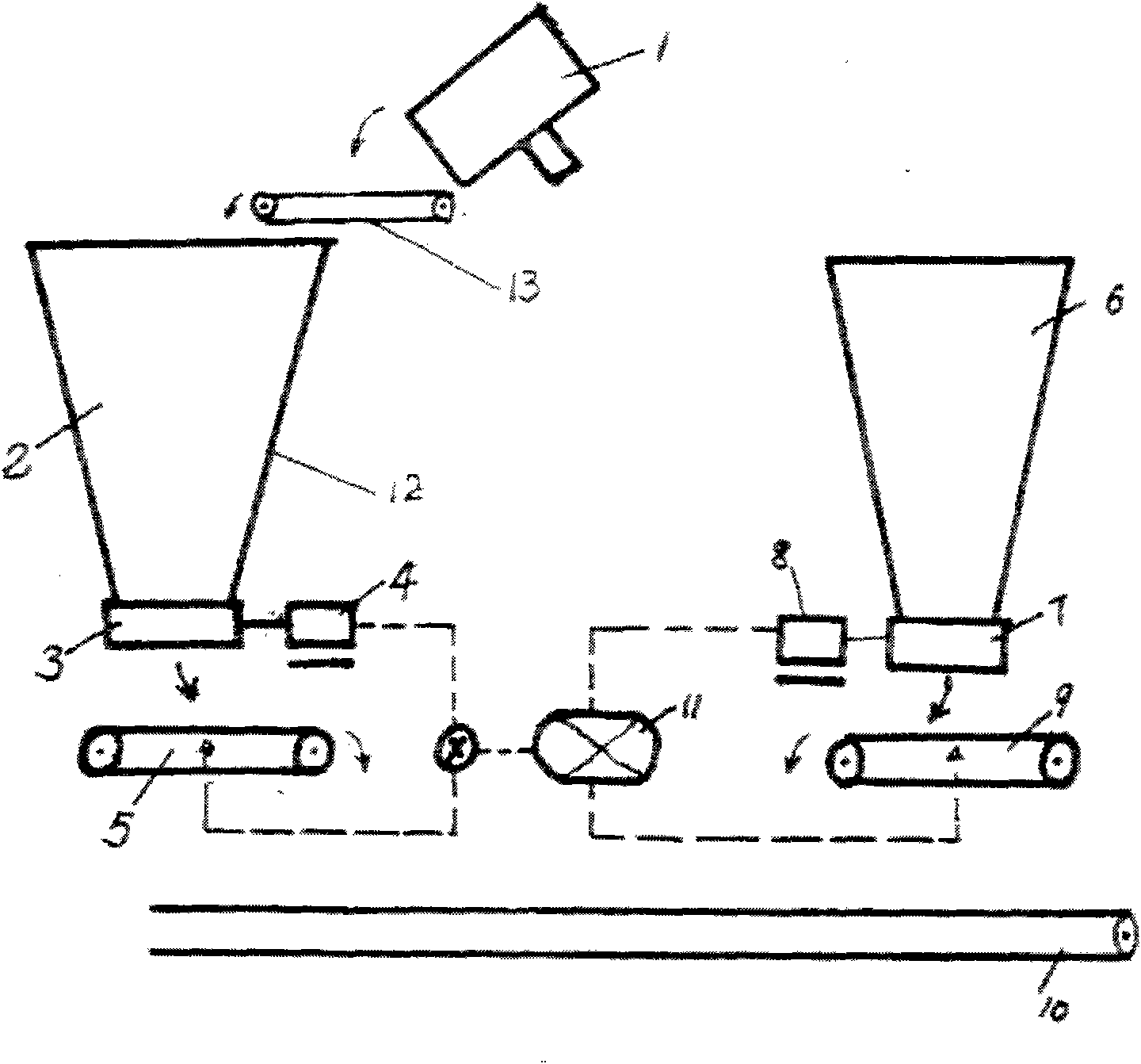 Coal distributing system and coal feeder used in same