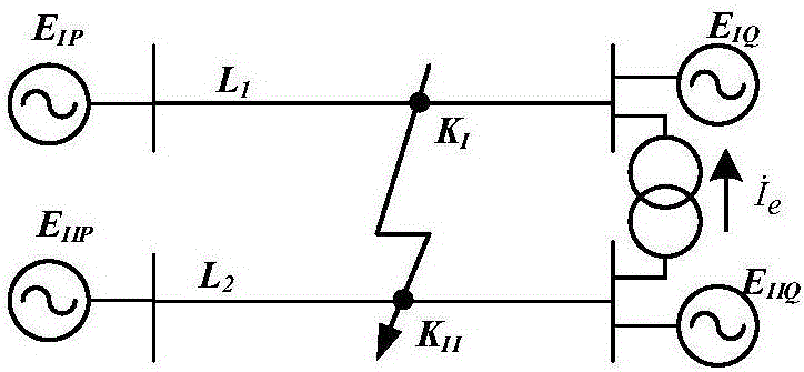 Method for calculating cross-voltage fault current of mixed-voltage double-line single phase crossing single phase on same tower