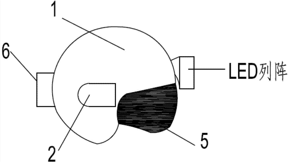 Laser dazzling helmet