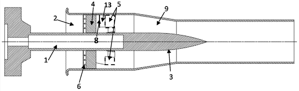 Air swirl device arranged in spray nozzle of combustion chamber of gas turbine