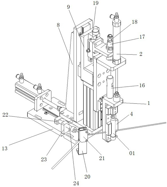 Glue filling tool clamp mechanism